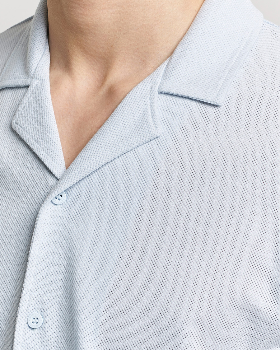 Herr | Skjortor | Sunspel | Riviera Resort Shirt Light Blue