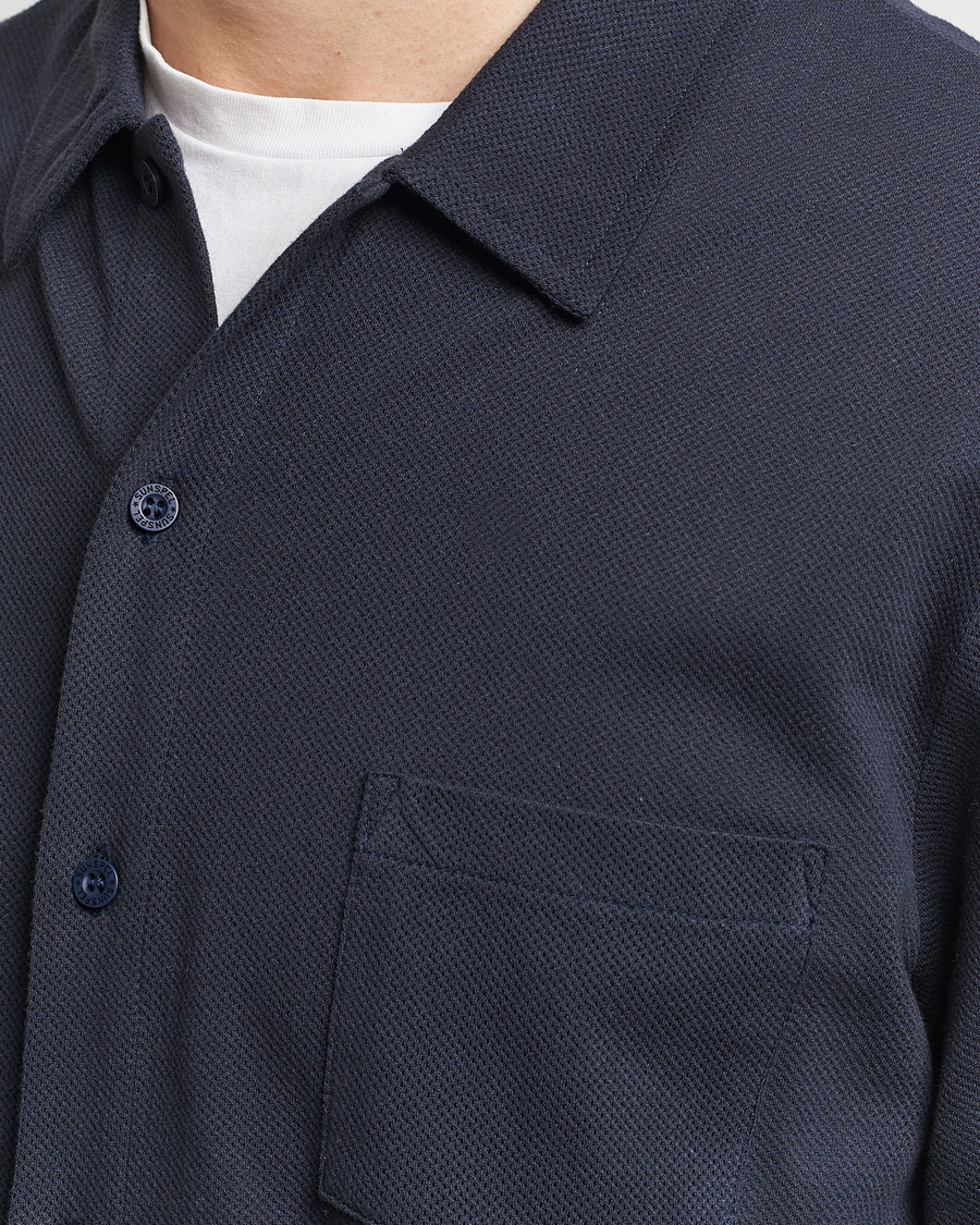 Herr | Skjortor | Sunspel | Riviera Long Sleeve Shirt Navy