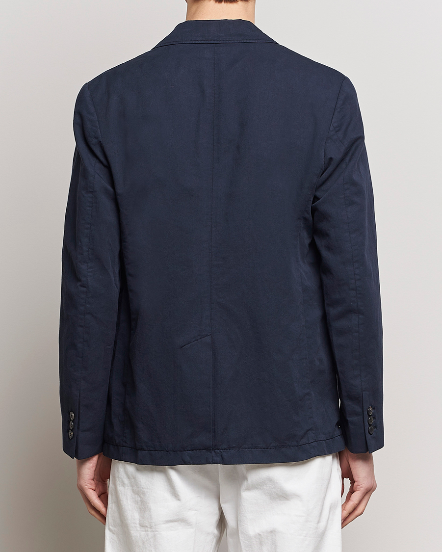 Herr | Kavajer | Sunspel | Unconstructed Cotton/Linen Blazer Navy