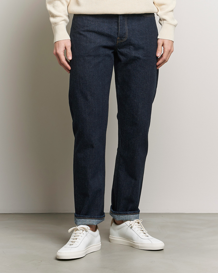 Herr |  | Sunspel | Japanese Selvedge Jeans Blue