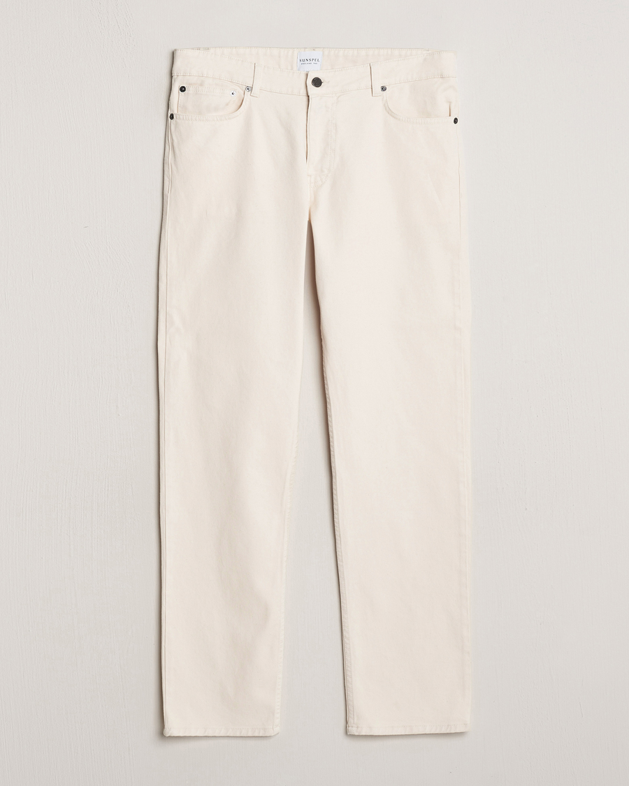 Herr | Byxor | Sunspel | Five Pocket Cotton Twill Trousers Undyed