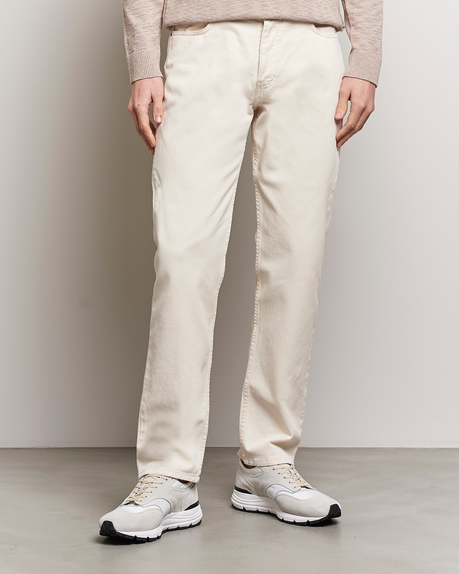 Herr | Byxor | Sunspel | Five Pocket Cotton Twill Trousers Undyed