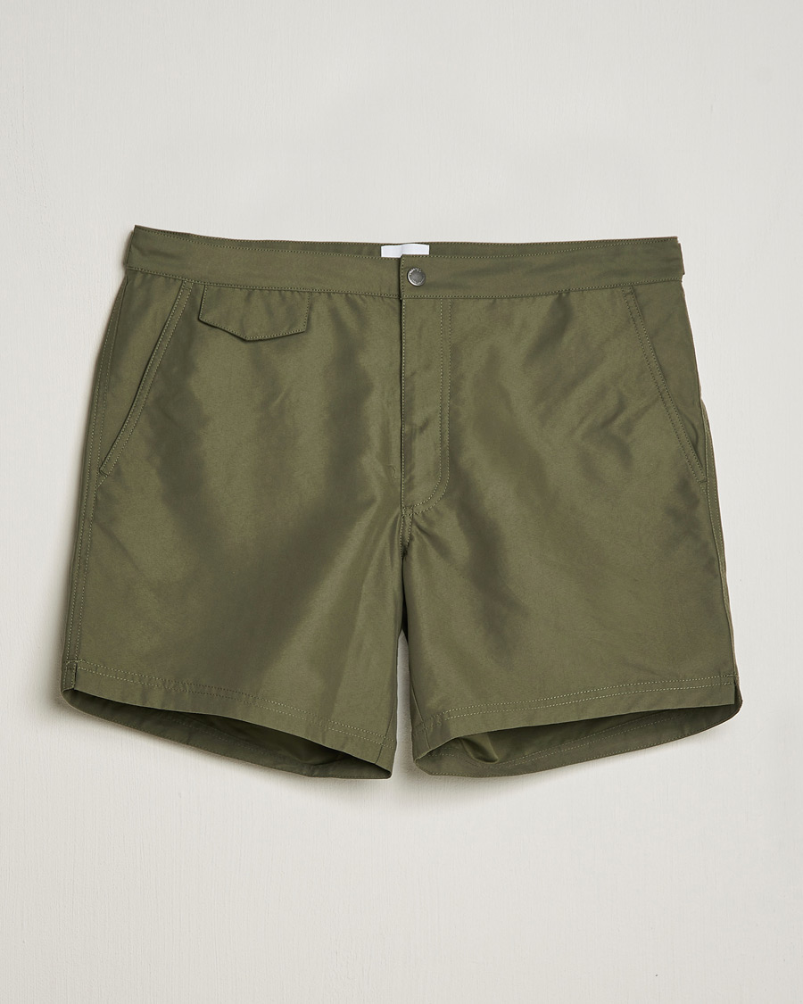 Herr | Badbyxor | Sunspel | Recycled Seaqual Tailored Swim Shorts Hunter Green