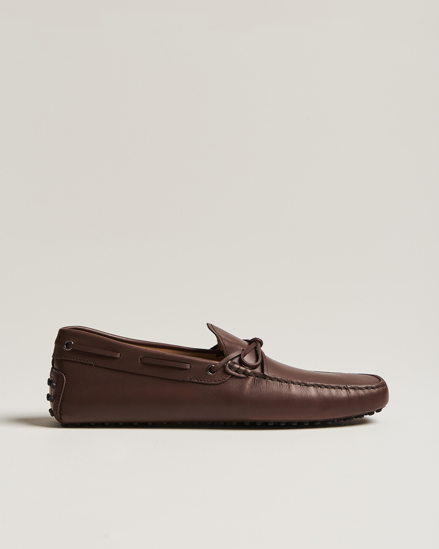 Herr | Tod's Lacetto Gommino Carshoe Dark Brown Calf | Tod's | Lacetto Gommino Carshoe Dark Brown Calf