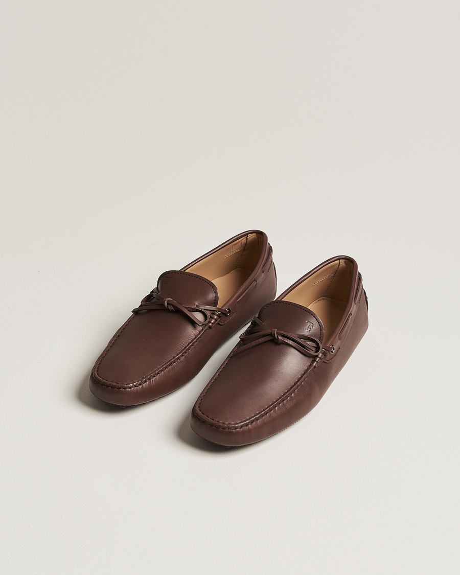Herr | Tod's Lacetto Gommino Carshoe Dark Brown Calf | Tod's | Lacetto Gommino Carshoe Dark Brown Calf