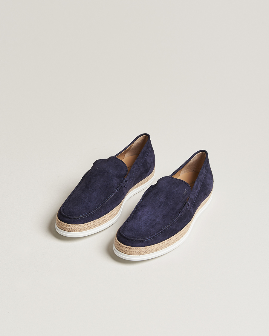 Herr | Tod's | Tod's | Raffia Loafer Navy Suede