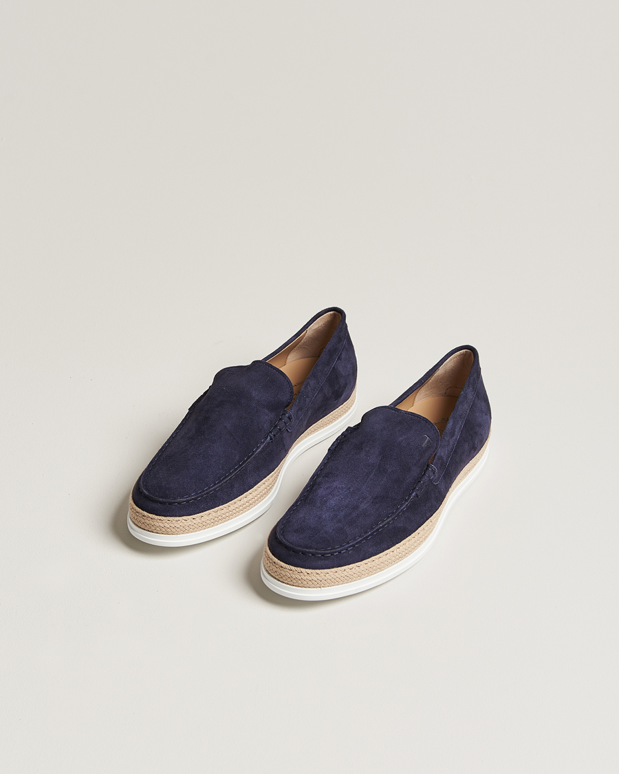 Herr | Kavaj | Tod's | Raffia Loafer Navy Suede