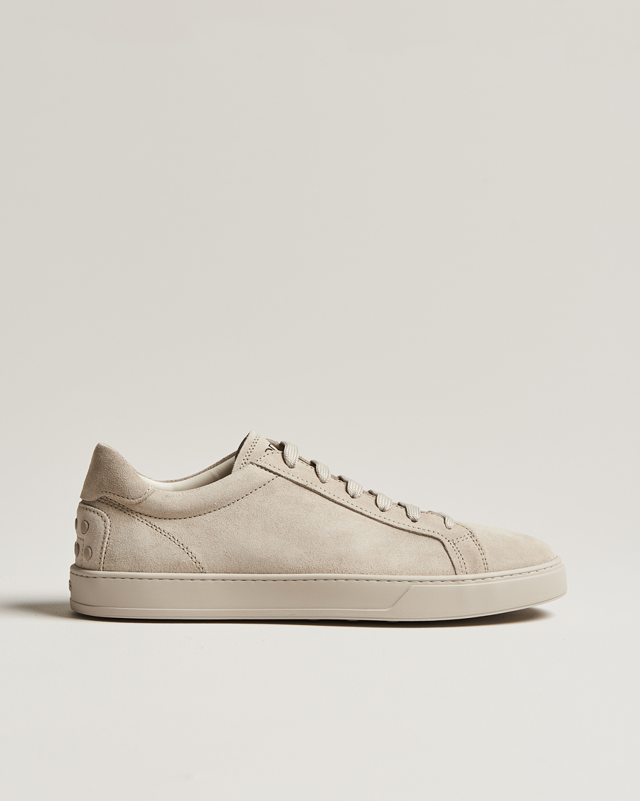 Herr | Tod's Cassetta Lacciata Sneaker Light Grey Suede | Tod's | Cassetta Lacciata Sneaker Light Grey Suede