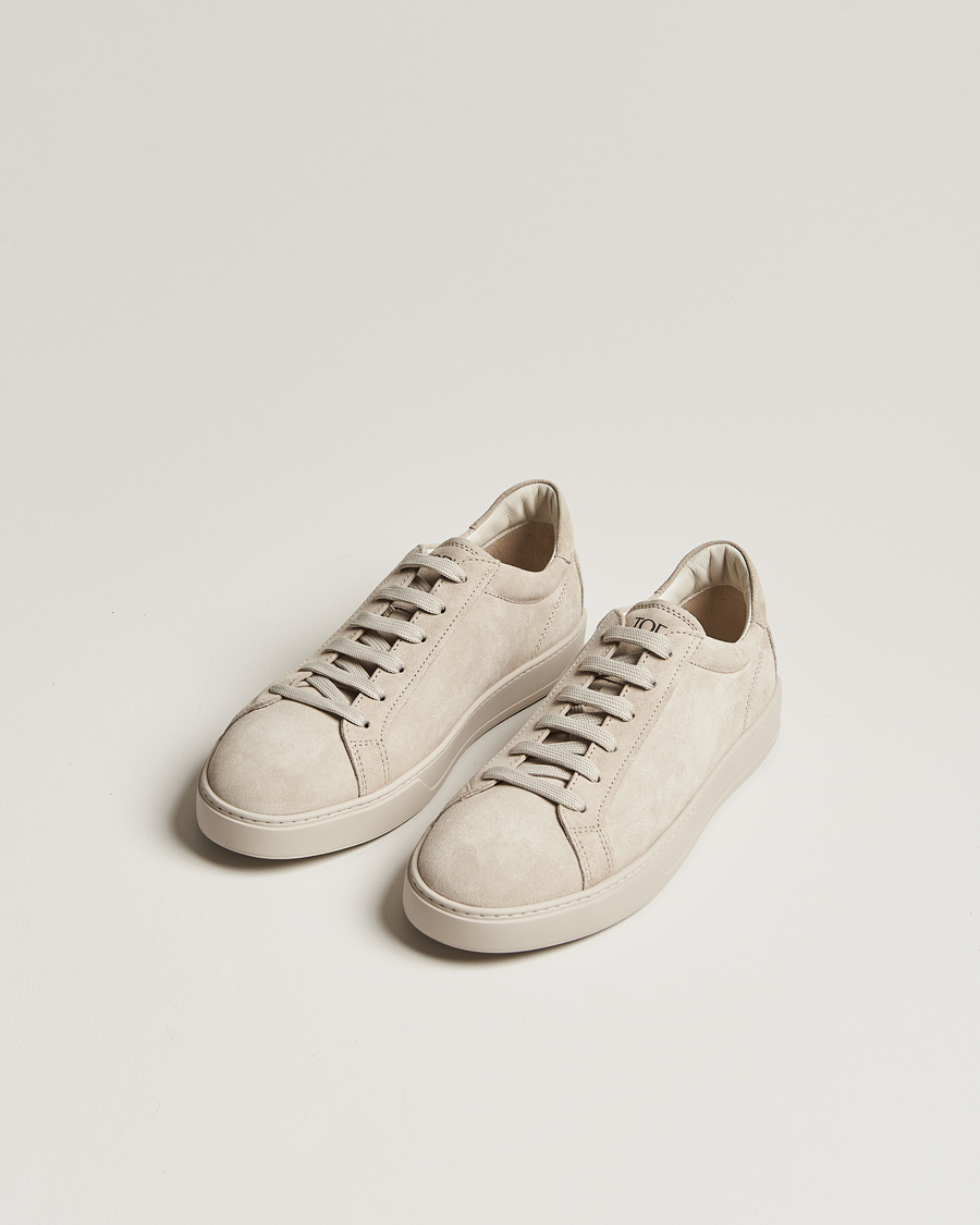 Herr | Tod's Cassetta Lacciata Sneaker Light Grey Suede | Tod's | Cassetta Lacciata Sneaker Light Grey Suede