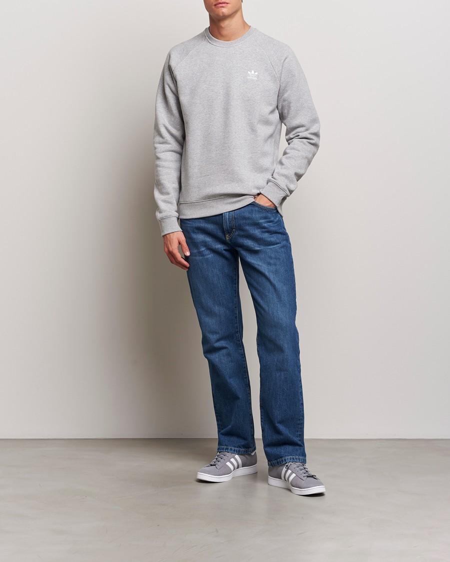 Herr | Tröjor | adidas Originals | Essential Crew Neck Sweatshirt Grey Melange