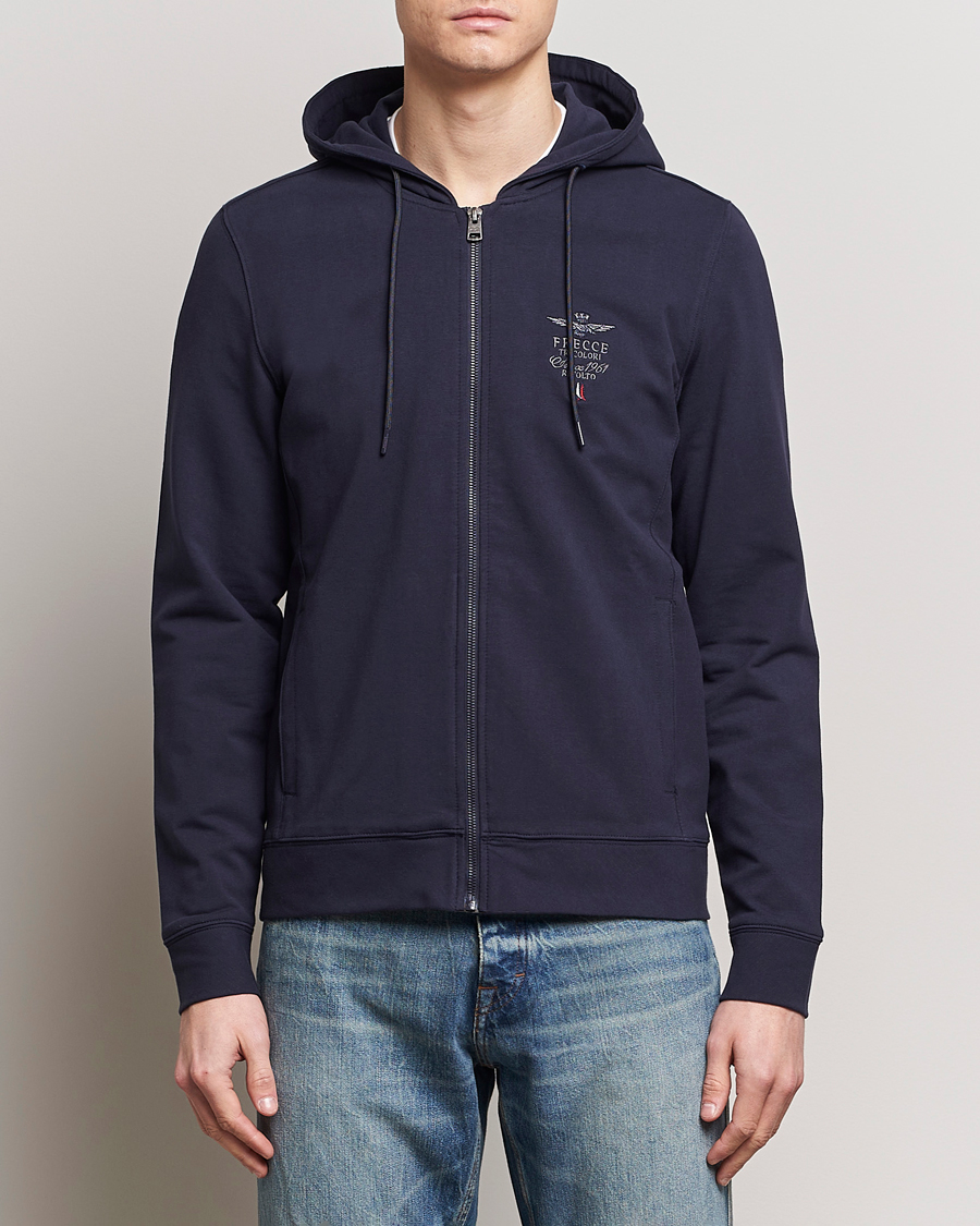 Herr | 30% rea | Aeronautica Militare | Full Zip Hoodie Navy