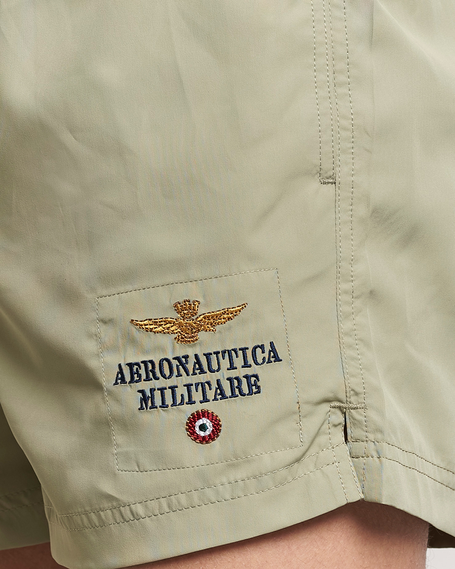 Herr | Badbyxor | Aeronautica Militare | Costume Swim Shorts Sage Green