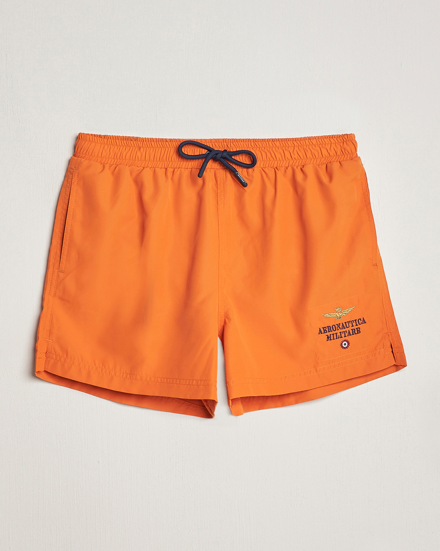 Herr | Badbyxor | Aeronautica Militare | Costume Swim Shorts Carrot Orange