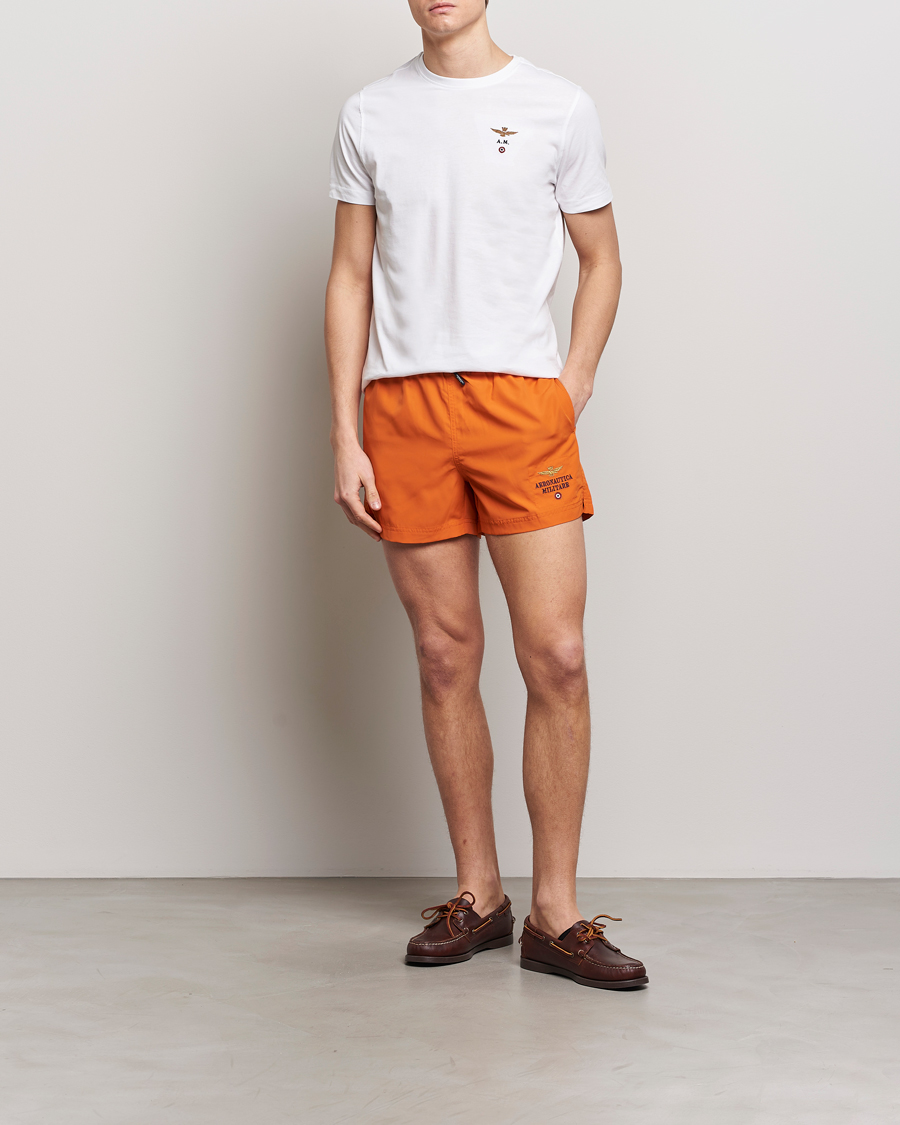 Herr | Badbyxor | Aeronautica Militare | Costume Swim Shorts Carrot Orange