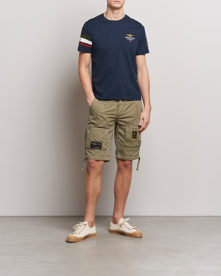 Herr | T-Shirts | Aeronautica Militare | Tricolori Crew Neck T-Shirt Navy