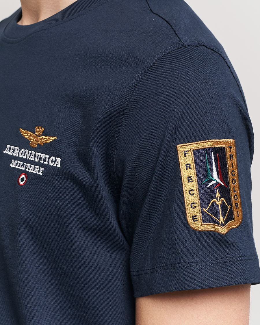 Herr | T-Shirts | Aeronautica Militare | Tricolori Crew Neck T-Shirt Navy