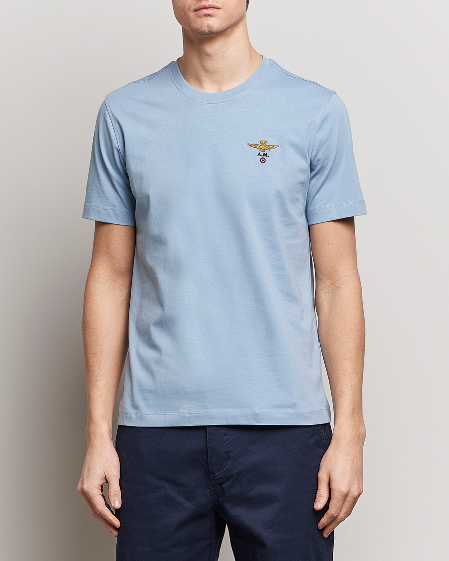 Herr | T-Shirts | Aeronautica Militare | TS1580 Crew Neck T-Shirt Glacier Blue