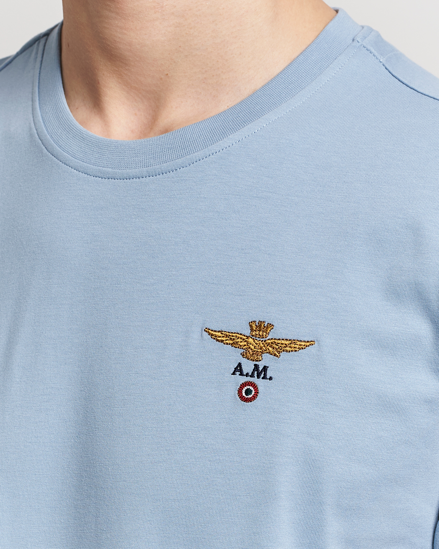 Herr | T-Shirts | Aeronautica Militare | TS1580 Crew Neck T-Shirt Glacier Blue