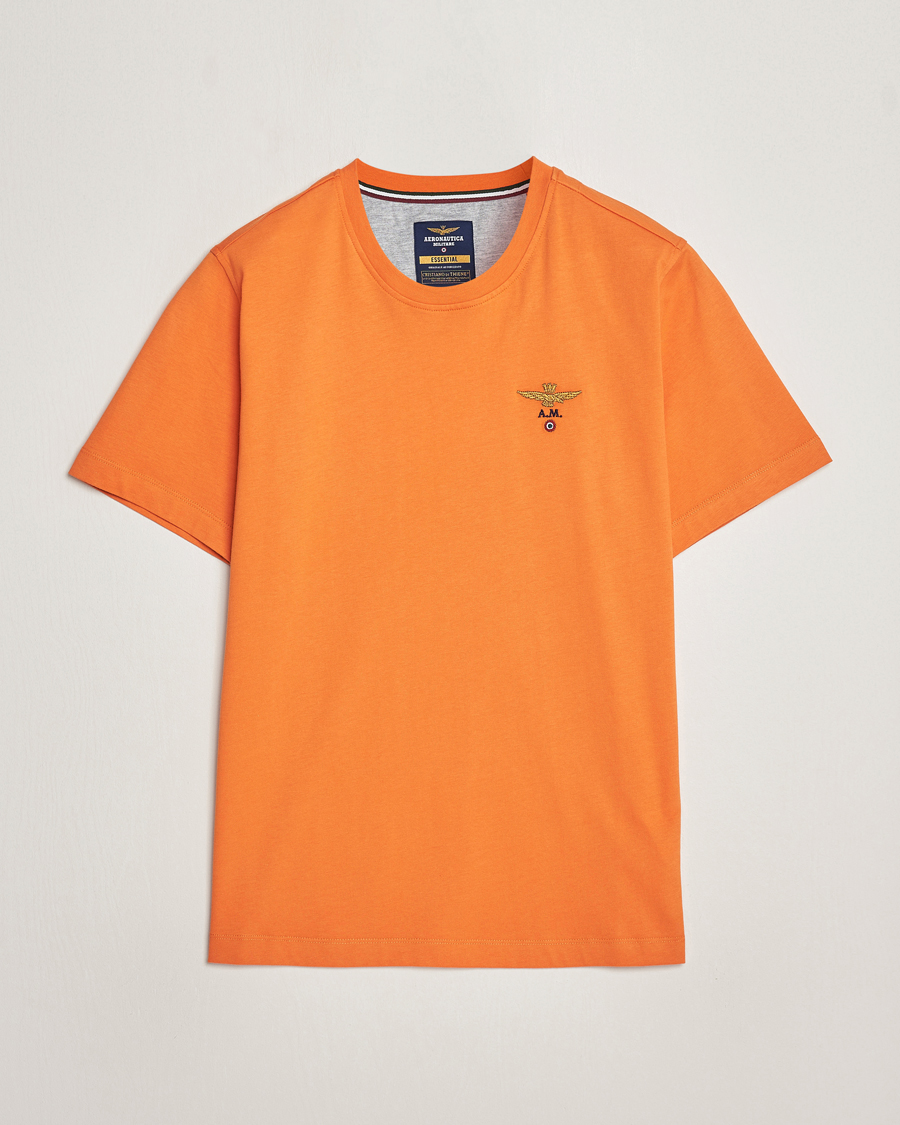 Herr | T-Shirts | Aeronautica Militare | TS1580 Crew Neck T-Shirt Carrot Orange