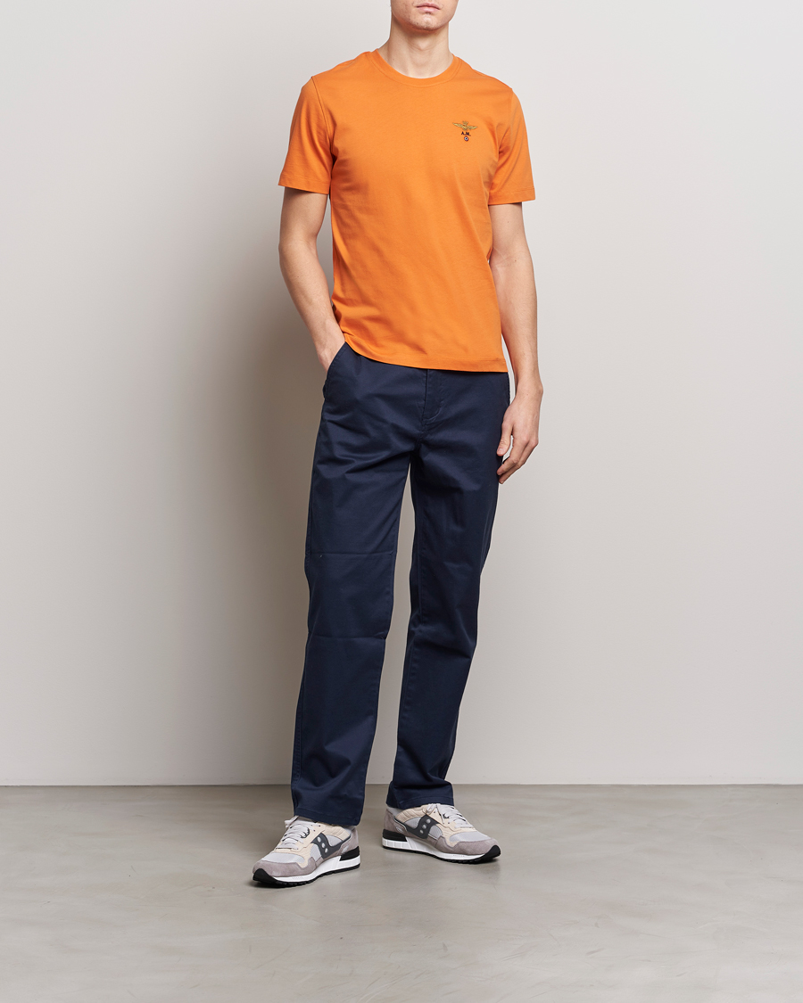 Herr | T-Shirts | Aeronautica Militare | TS1580 Crew Neck T-Shirt Carrot Orange