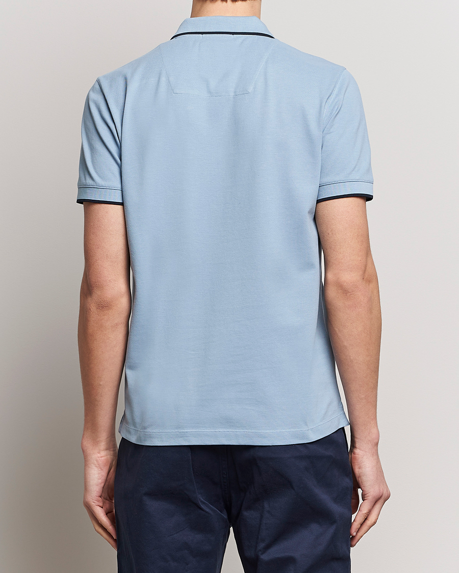 Herr | Pikéer | Aeronautica Militare | Garment Dyed Cotton Polo Glacier Blue