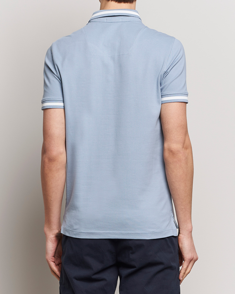 Herr | Pikéer | Aeronautica Militare | Tipped Polo Glacier Blue