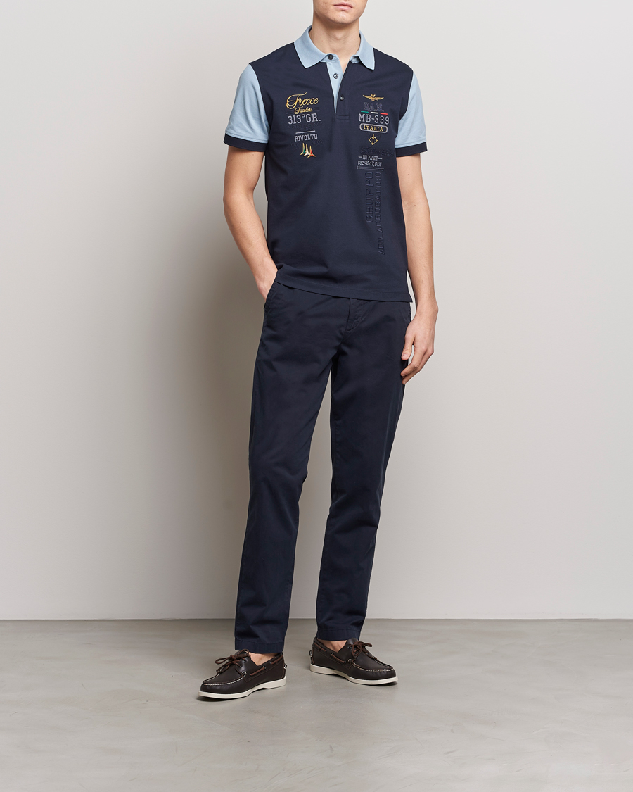 Herr | Pikéer | Aeronautica Militare | Heritage Polo Navy/Glacier Blue