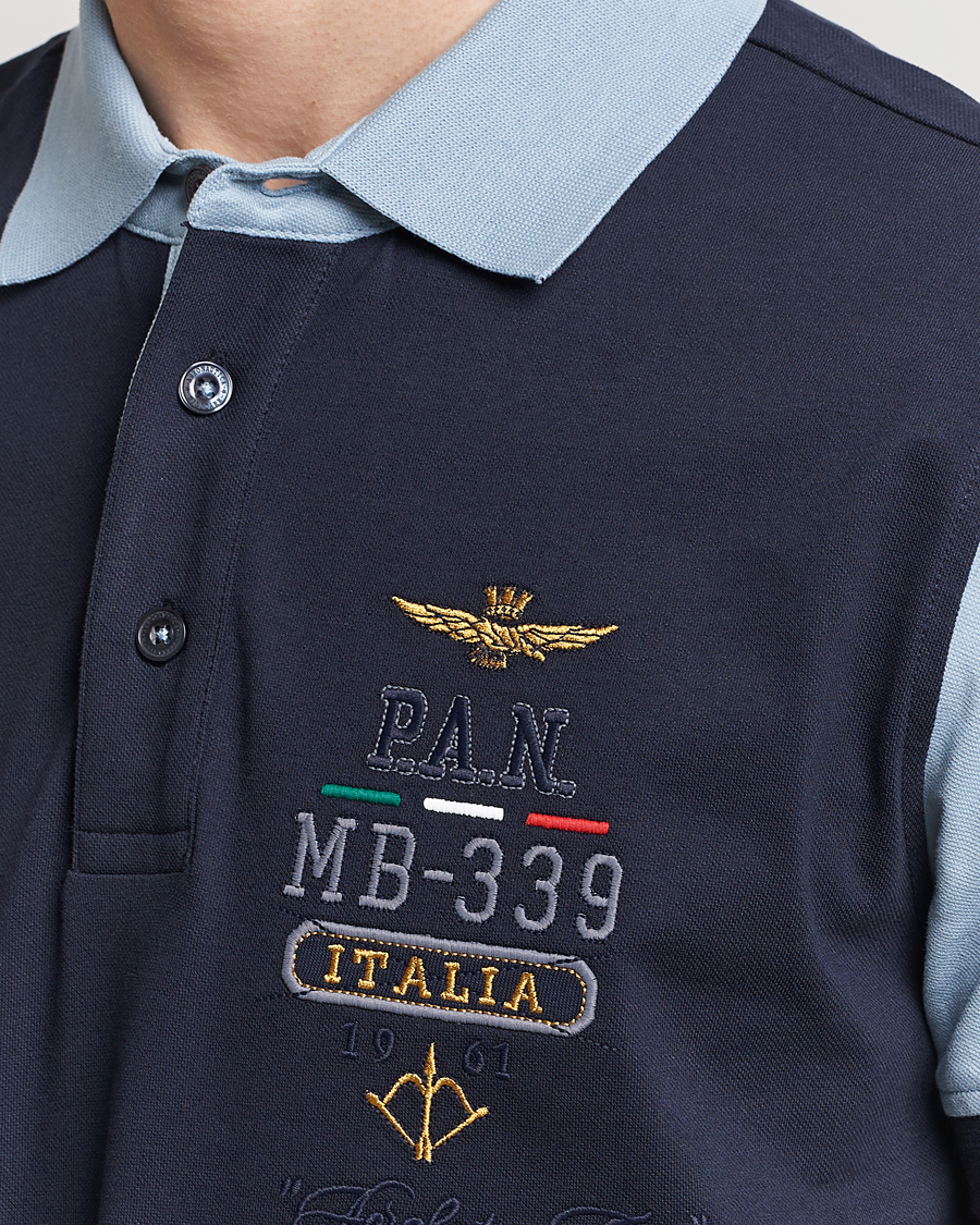 Herr | Pikéer | Aeronautica Militare | Heritage Polo Navy/Glacier Blue