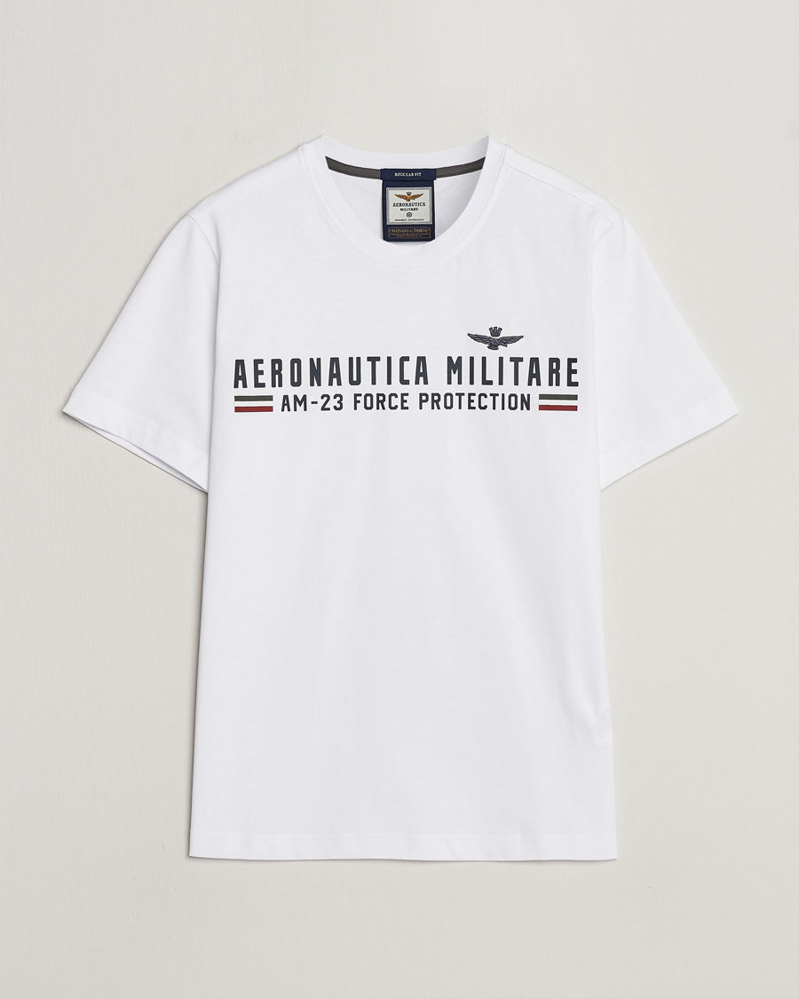 Herr | T-Shirts | Aeronautica Militare | Logo Crew Neck T-Shirt Off White