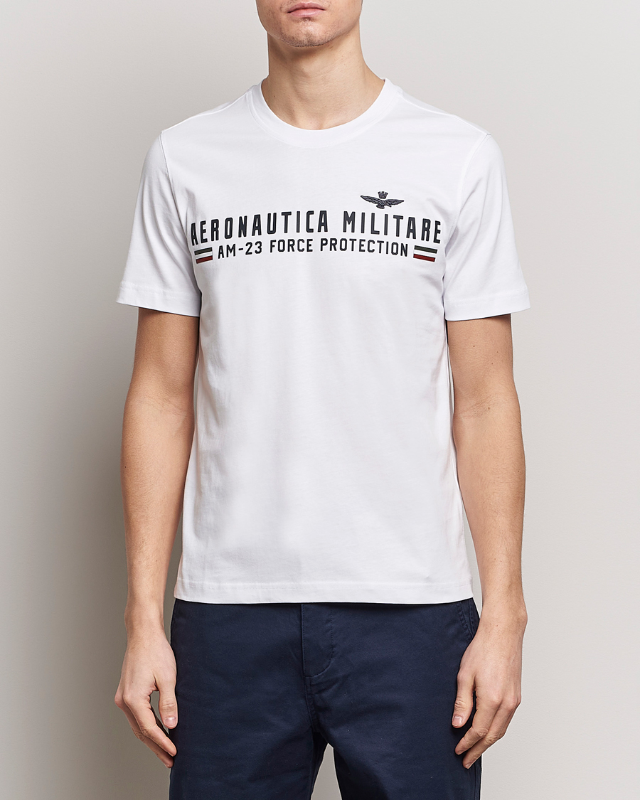 Herr | Aeronautica Militare | Aeronautica Militare | Logo Crew Neck T-Shirt Off White