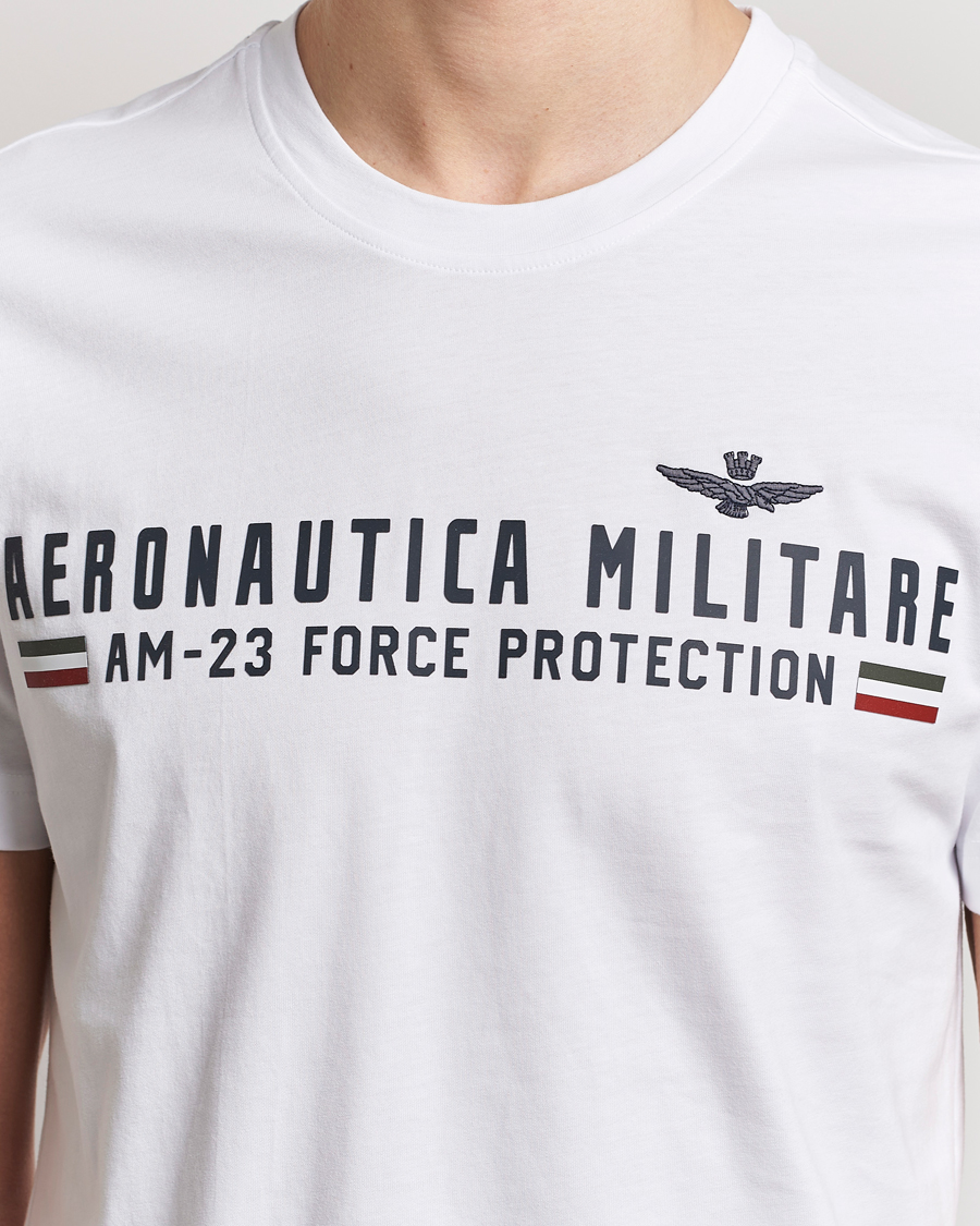 Herr | T-Shirts | Aeronautica Militare | Logo Crew Neck T-Shirt Off White