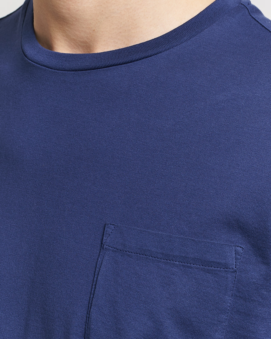Herr | T-Shirts | Ralph Lauren Purple Label | Garment Dyed Cotton T-Shirt Spring Navy