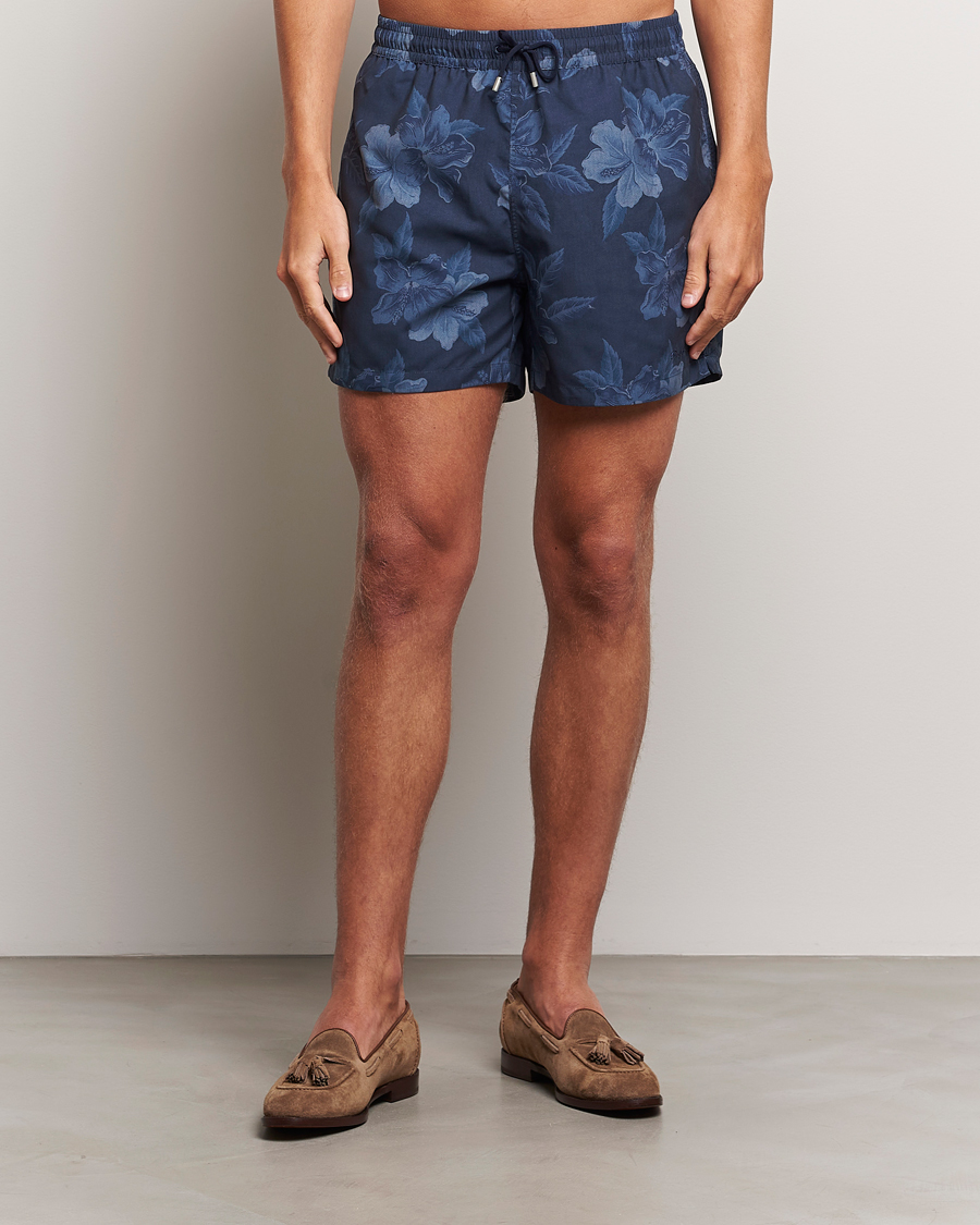 Herr | Badbyxor | Ralph Lauren Purple Label | Amalfi Swim Shorts Navy Hibiscus