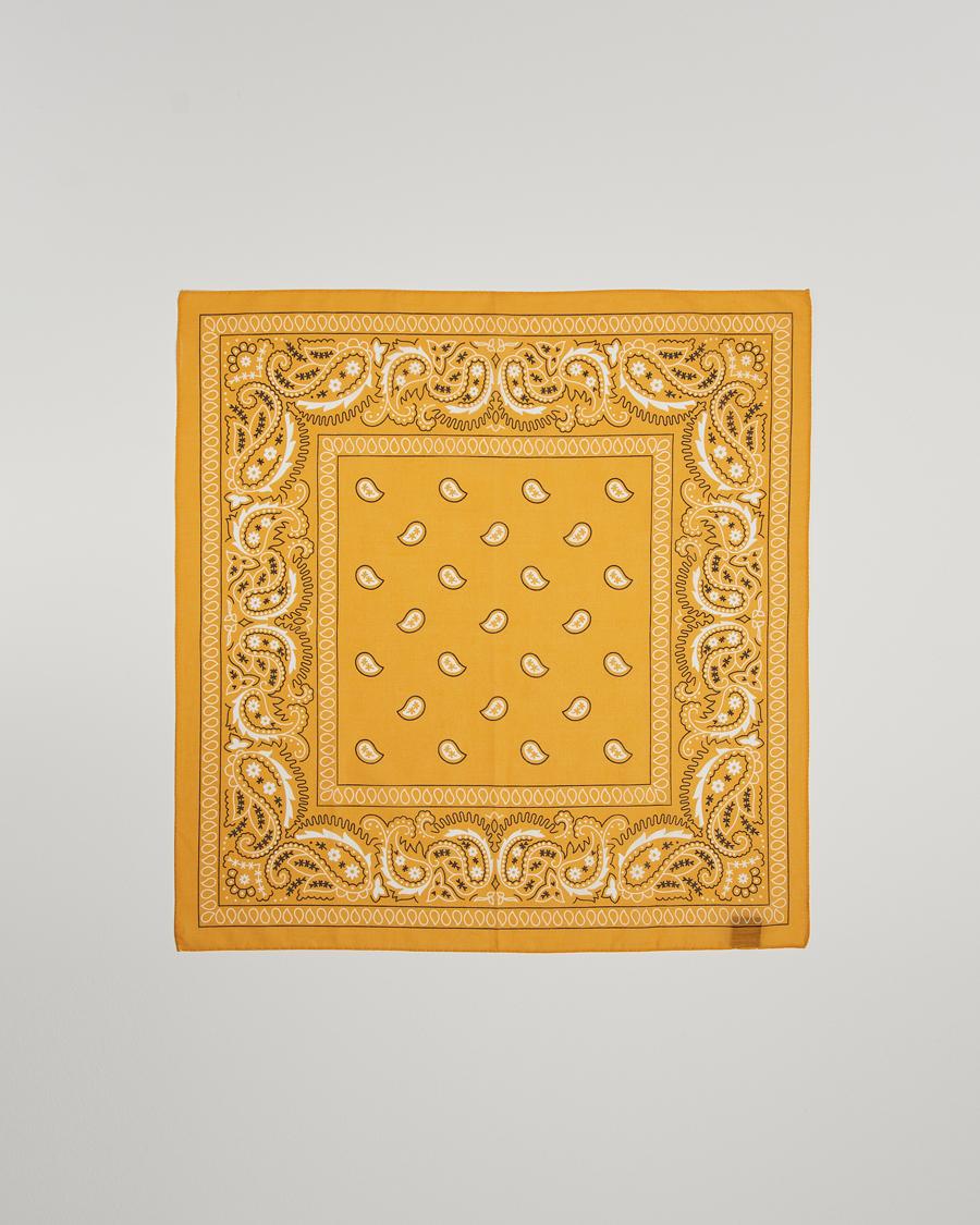 Herr | Amanda Christensen Cotton Voilé Printed Paisley Bandana Yellow | Amanda Christensen | Cotton Voilé Printed Paisley Bandana Yellow