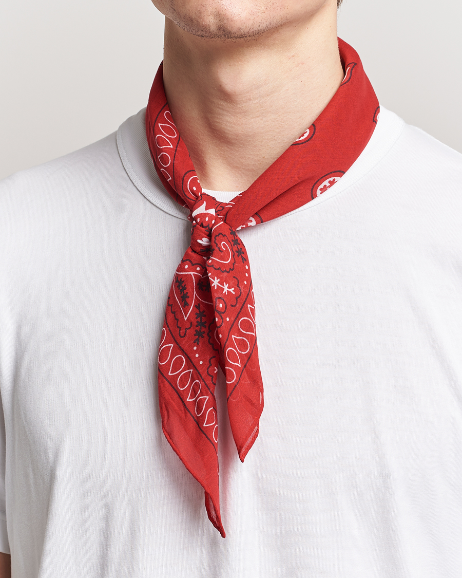 Herr | Amanda Christensen | Amanda Christensen | Cotton Voilé Printed Paisley Bandana Red