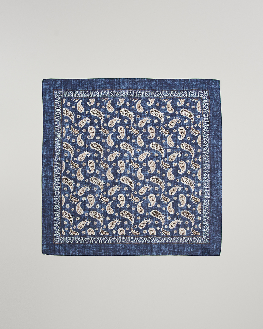 Herr | Amanda Christensen Cotton Voilé Printed Paisley Bandana Navy | Amanda Christensen | Cotton Voilé Printed Paisley Bandana Navy