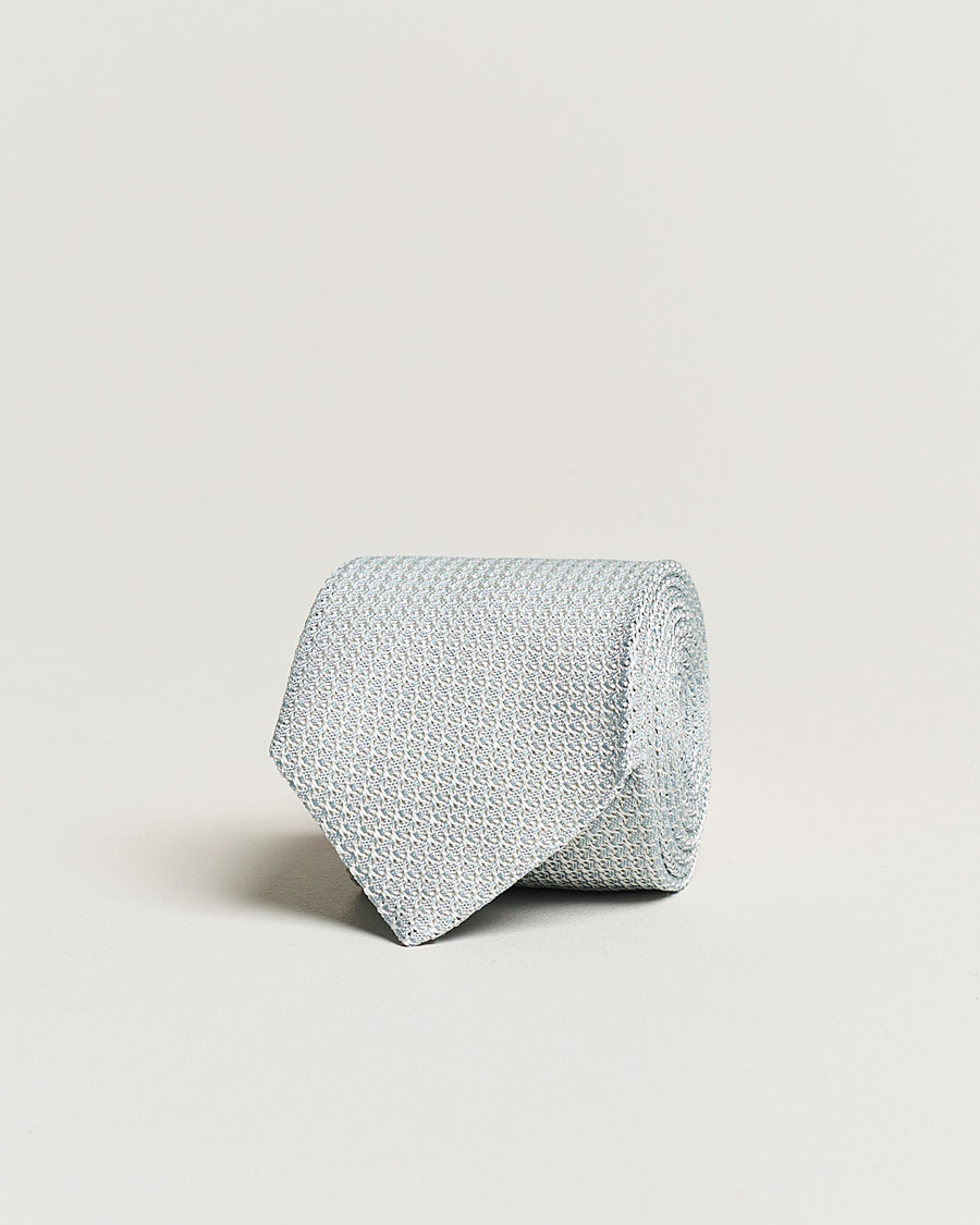 Herr | Slipsar | Amanda Christensen | Silk Grenadine 8 cm Tie Sky Blue