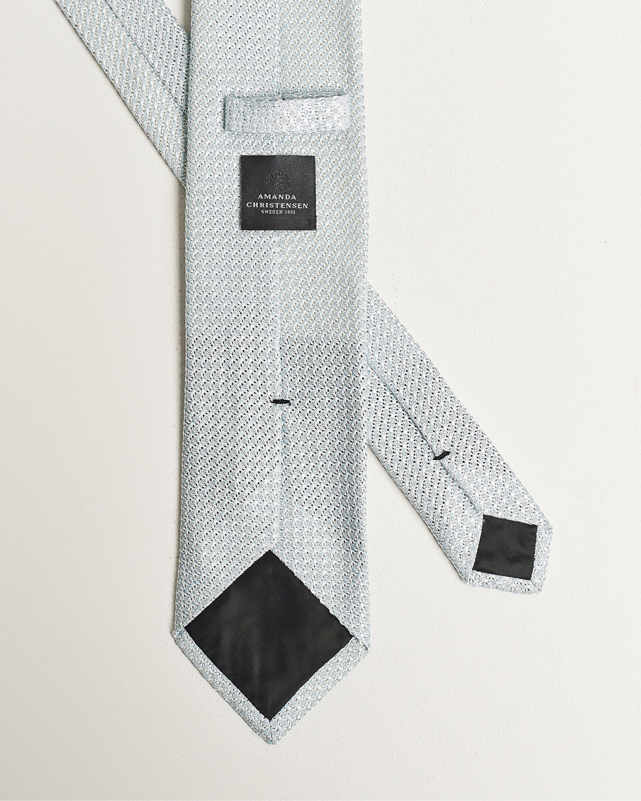 Herr | Slipsar | Amanda Christensen | Silk Grenadine 8 cm Tie Sky Blue