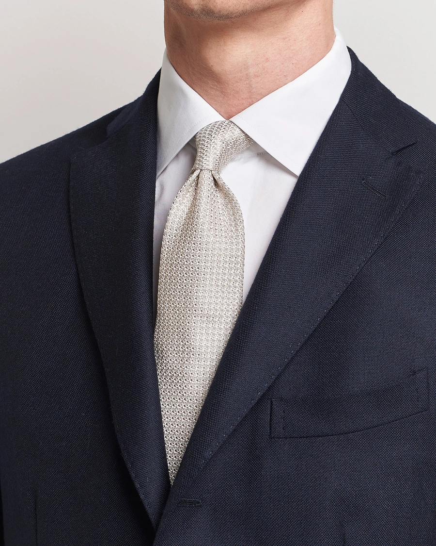 Herr | Business & Beyond | Amanda Christensen | Silk Grenadine 8 cm Tie Beige