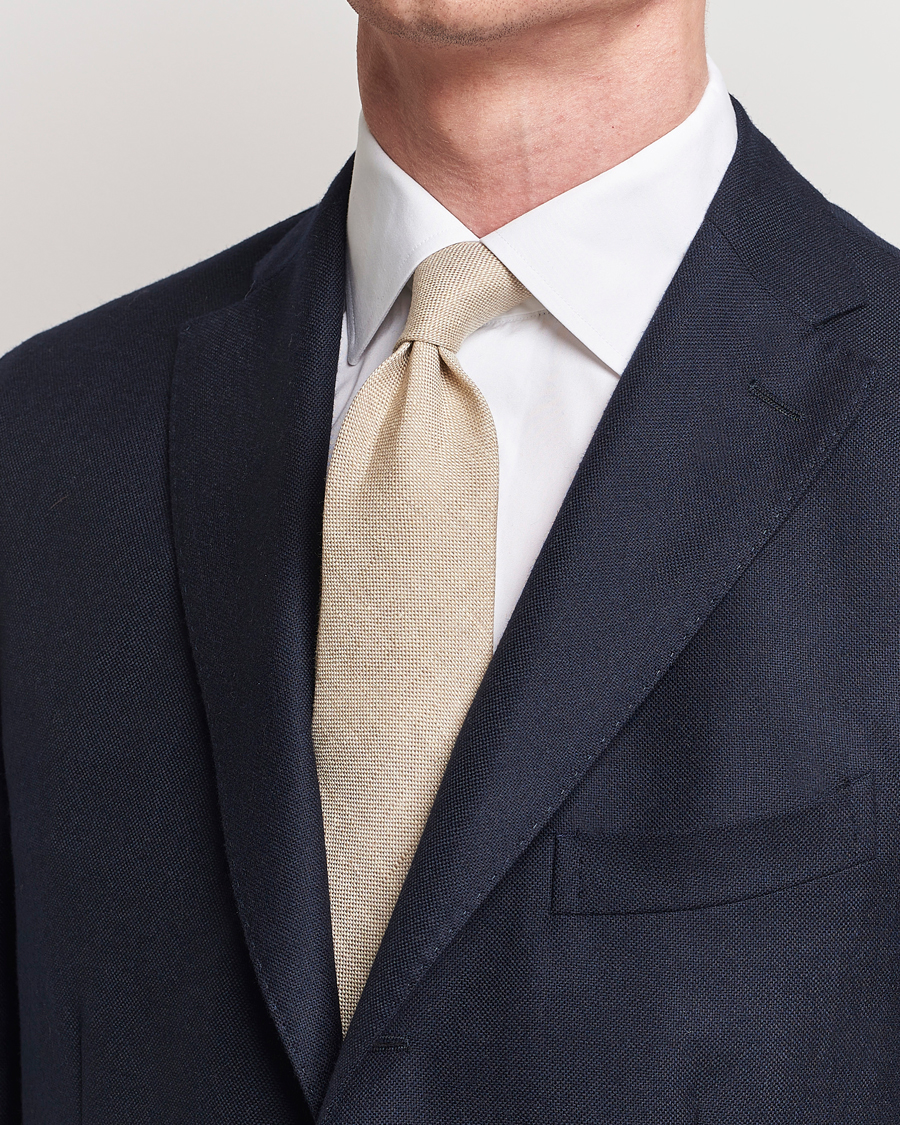 Herr | Business & Beyond | Amanda Christensen | Hopsack Linen 8cm Tie Sand