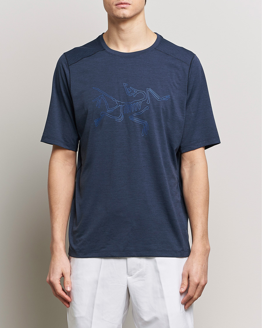 Herr | Arc'teryx | Arc'teryx | Cormac Bird Logo Crew Neck T-Shirt Black Sapphire