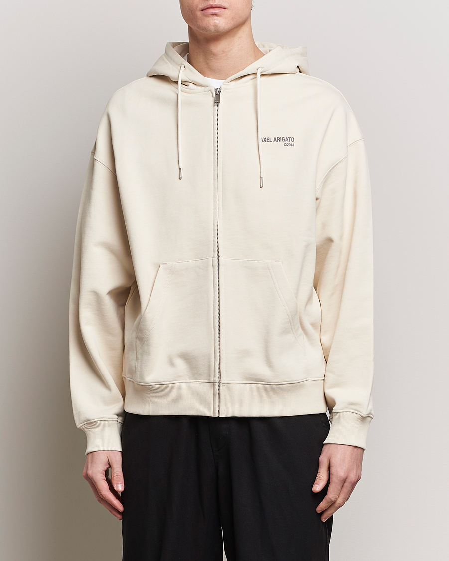 Herr | Kläder | Axel Arigato | Field Full Zip Hoodie Pale Beige