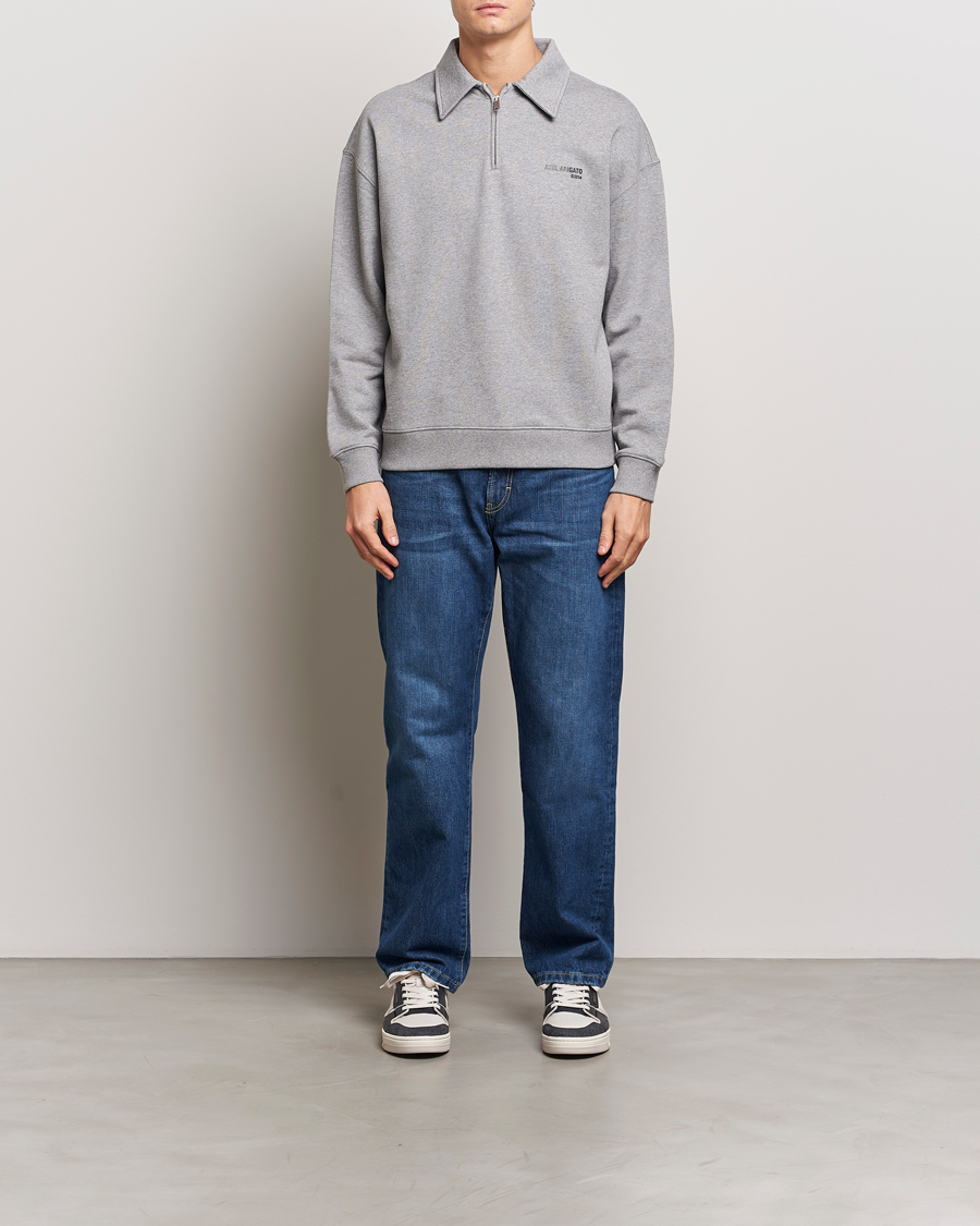 Herr | Tröjor | Axel Arigato | Remi Half Zip Sweater Grey Melange