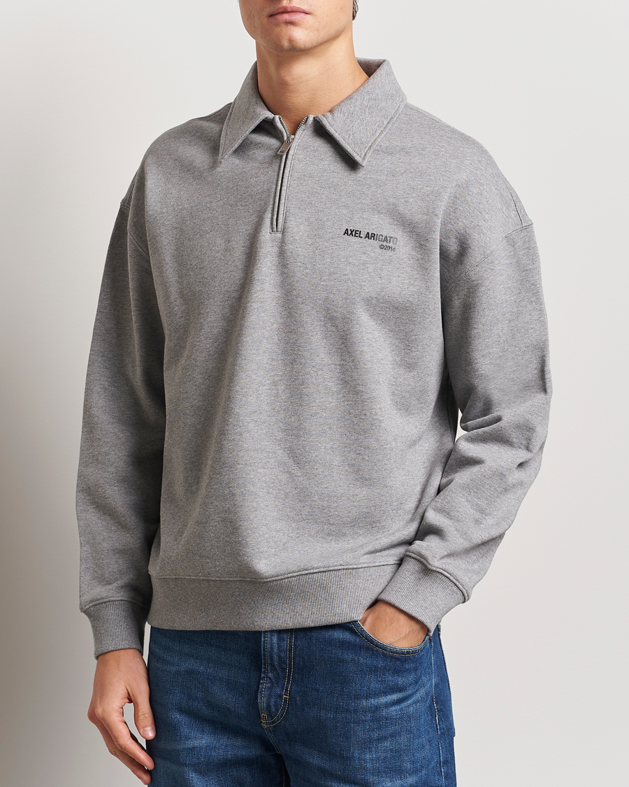 Herr | Tröjor | Axel Arigato | Remi Half Zip Sweater Grey Melange