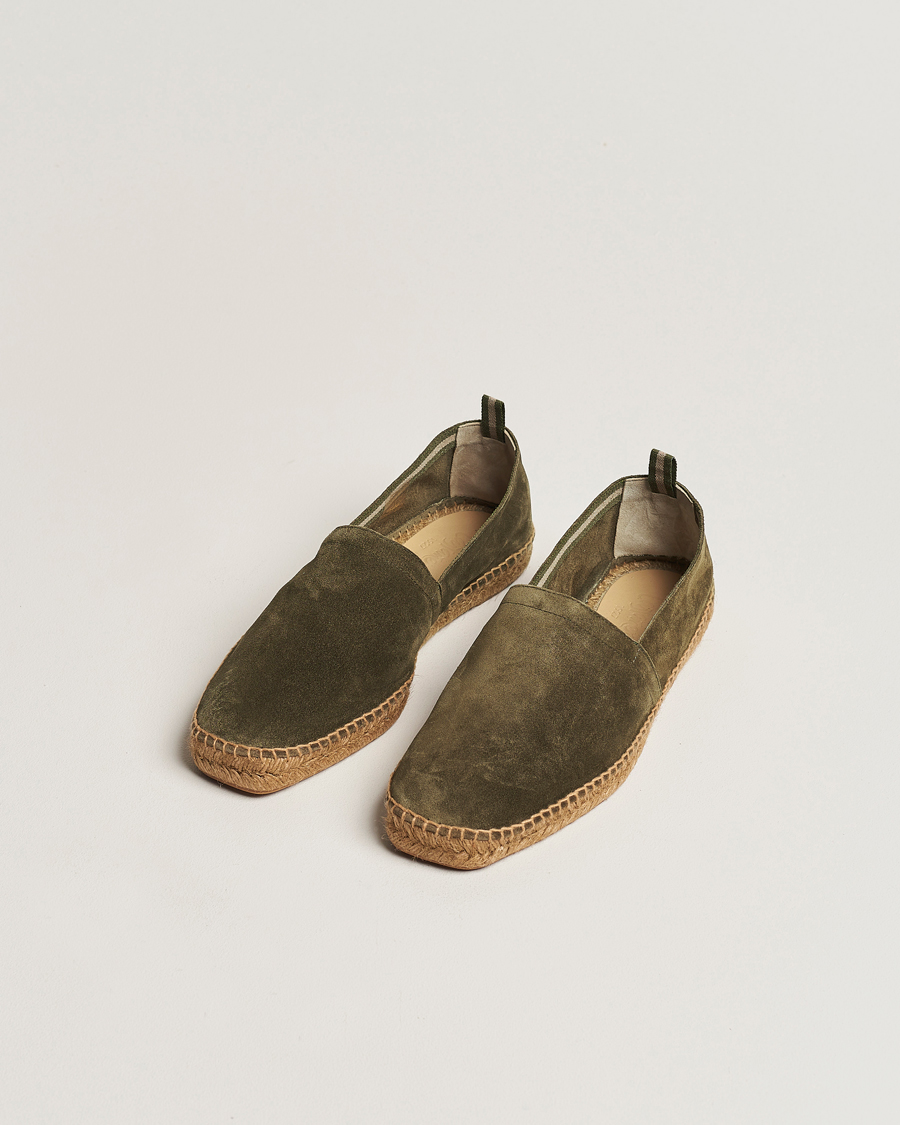 Herr | Mockaskor | Castañer | Pablo Casual Suede Espadrilles Verde Bosque