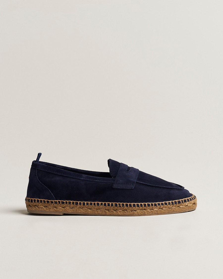 Herr | Espadriller | Castañer | Nacho Casual Suede Loafers Azul Oscuro