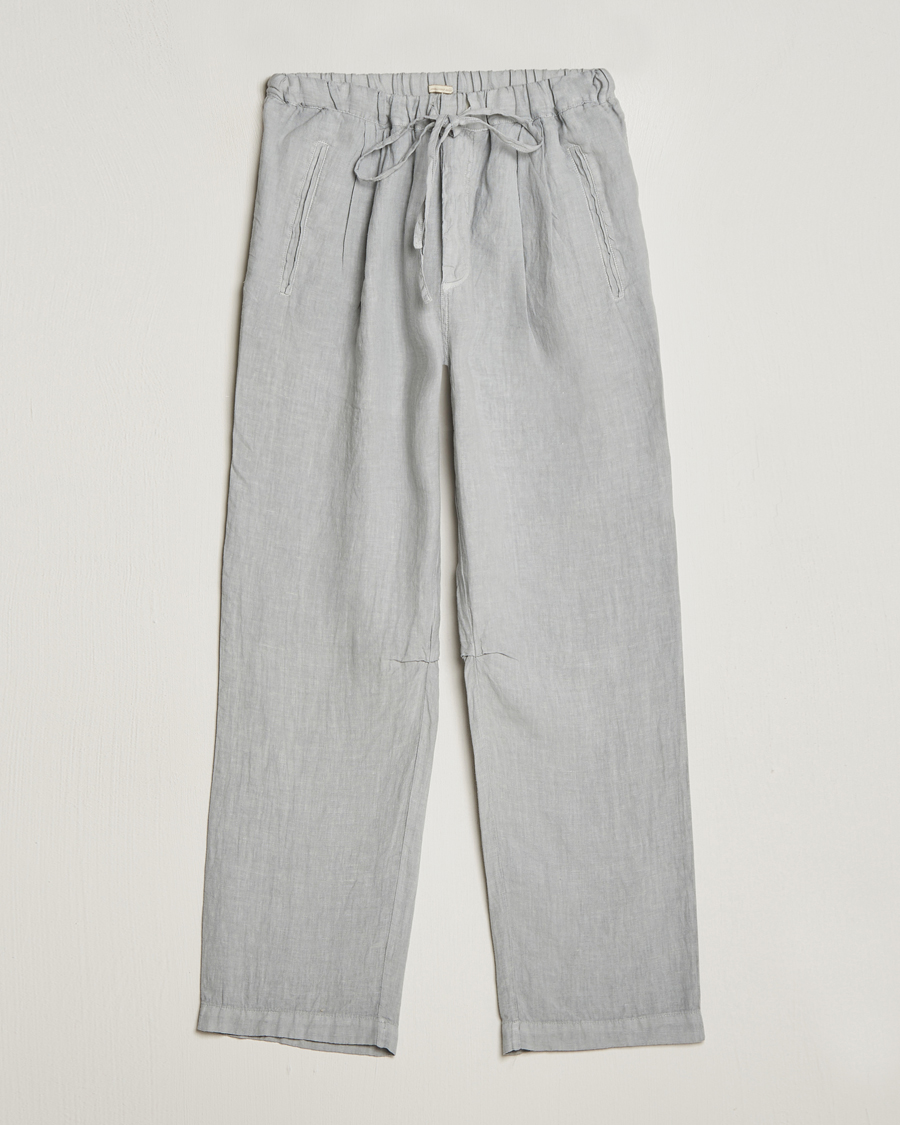 Herr | Byxor | Massimo Alba | Keywest Linen Drawstring Pants Light Grey