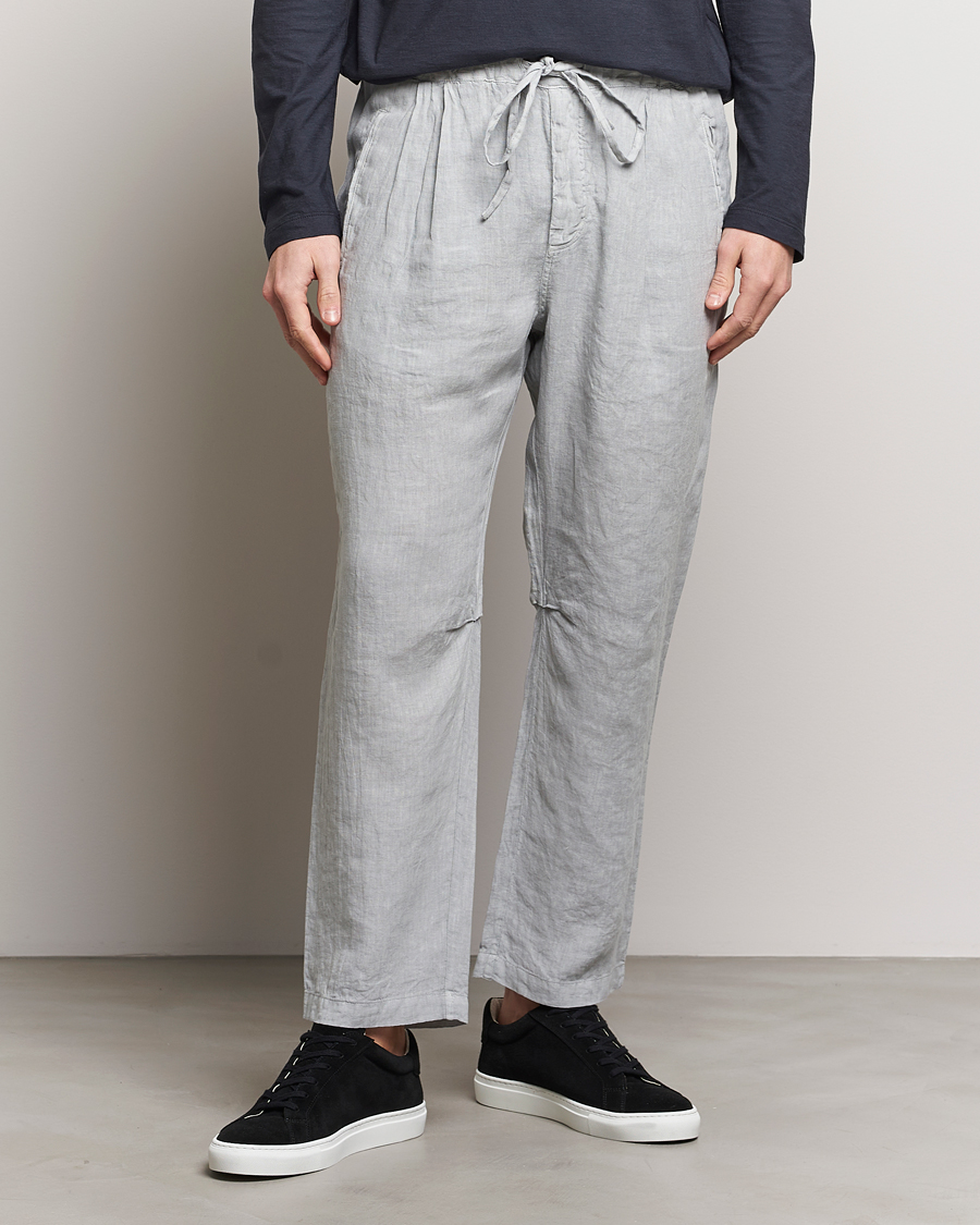 Herr | Kläder | Massimo Alba | Keywest Linen Drawstring Pants Light Grey