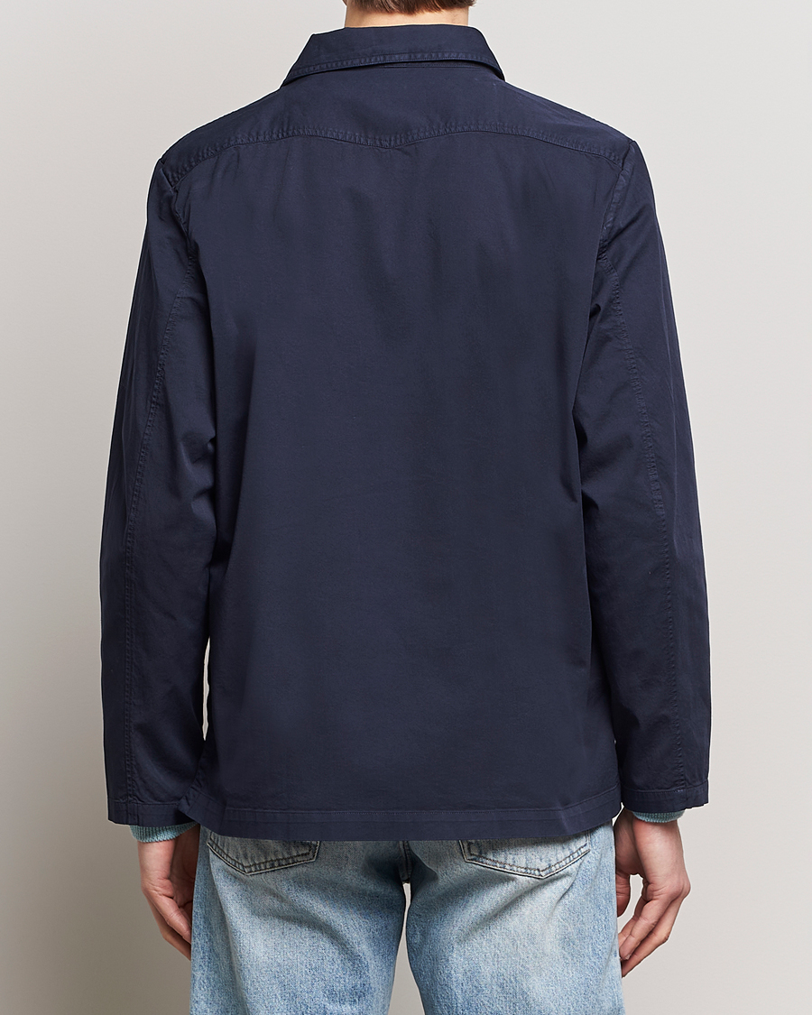 Herr | Skjortor | Massimo Alba | Florida Stone Washed Shirt Jacket Navy