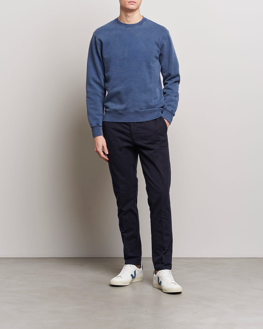Herr | Tröjor | Colorful Standard | Classic Organic Crew Neck Sweat Neptune Blue